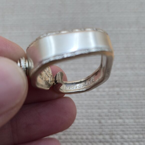 26.5 Inch Silver Tone Handmade Heart Spoon Pendant Necklace B775 - Picture 7 of 10